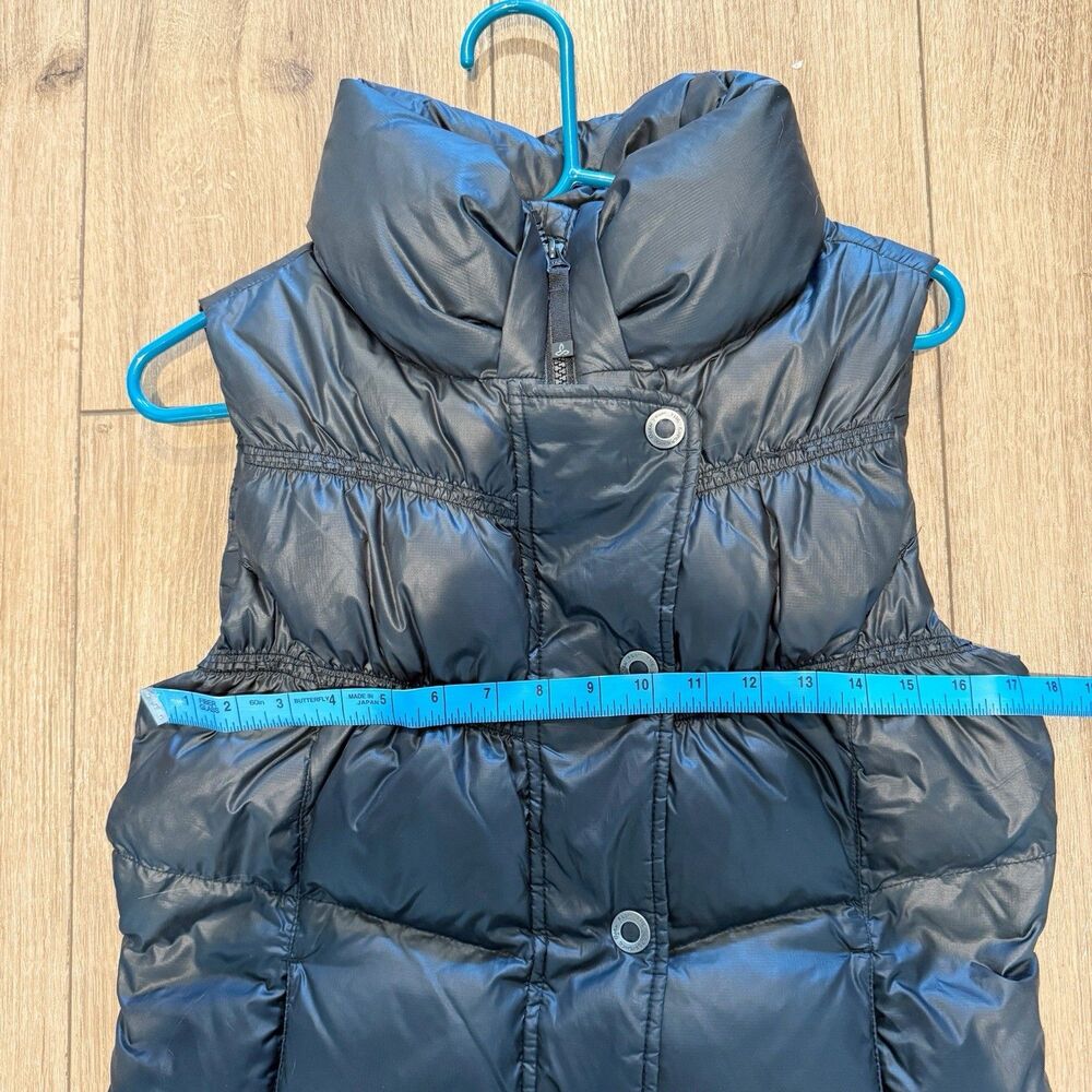 Prana Womens Black Quilted Down Puffer Vest Size Small Warm Outdoors Winter - Picture 4 of 7